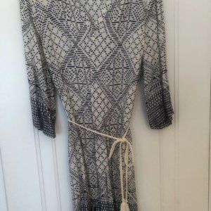 Three Dot sundress / cover-up with tassel tie